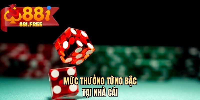 Mức thưởng từng bậc tại nhà cái